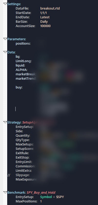 RealTest Modern Breakout Strategy full RealTest script