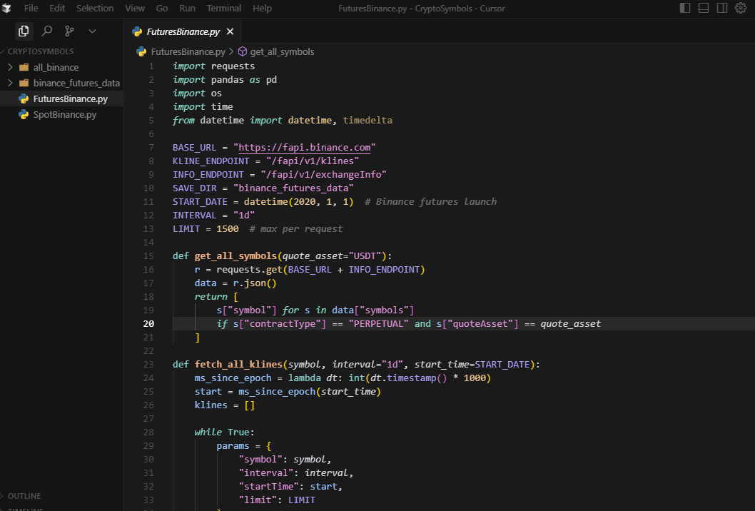 Python Code to Download Crypto Data (Binance + CCXT)